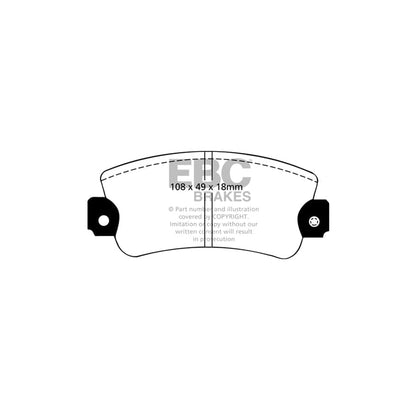 EBC PDKF644 Fiat Lancia Ultimax Front Brake Pad & Plain Disc Kit (Inc. Panda & Y10) 2 | ML Performance UK Car Parts