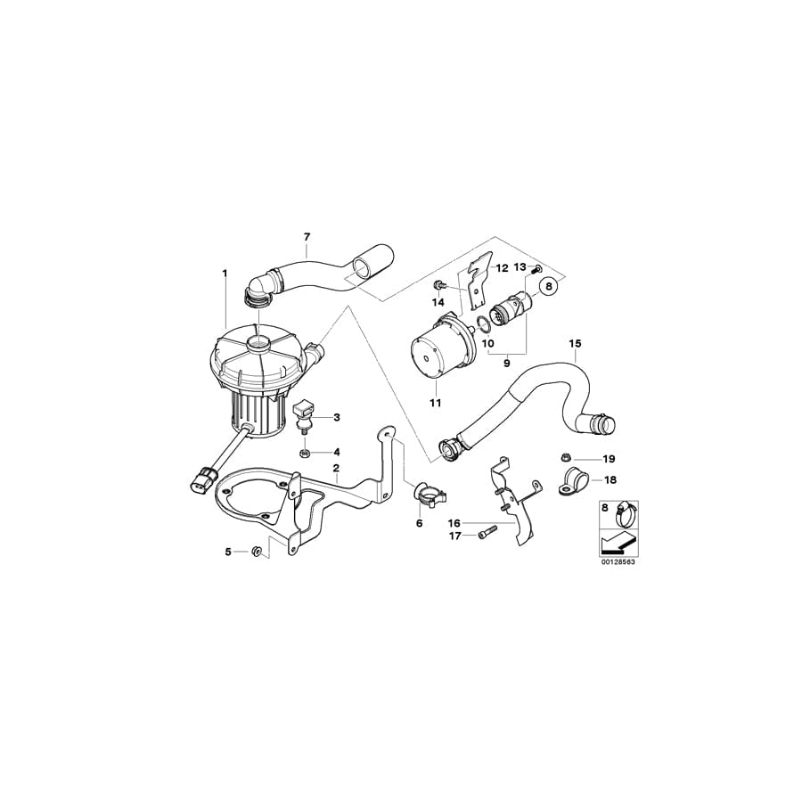 Genuine BMW 11727520833 E64 E61 E60 Adapter (Inc. 545i & 645Ci) | ML Performance UK Car Parts