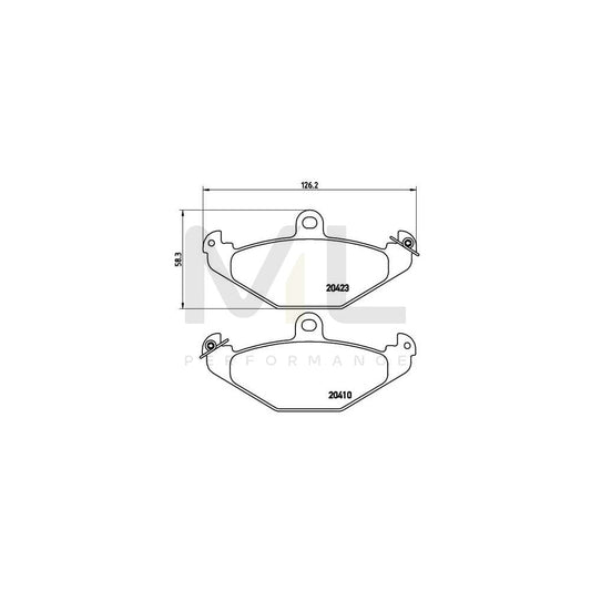 Brembo P 68 017 Brake Pad Set Excl. Wear Warning Contact | ML Performance Car Parts