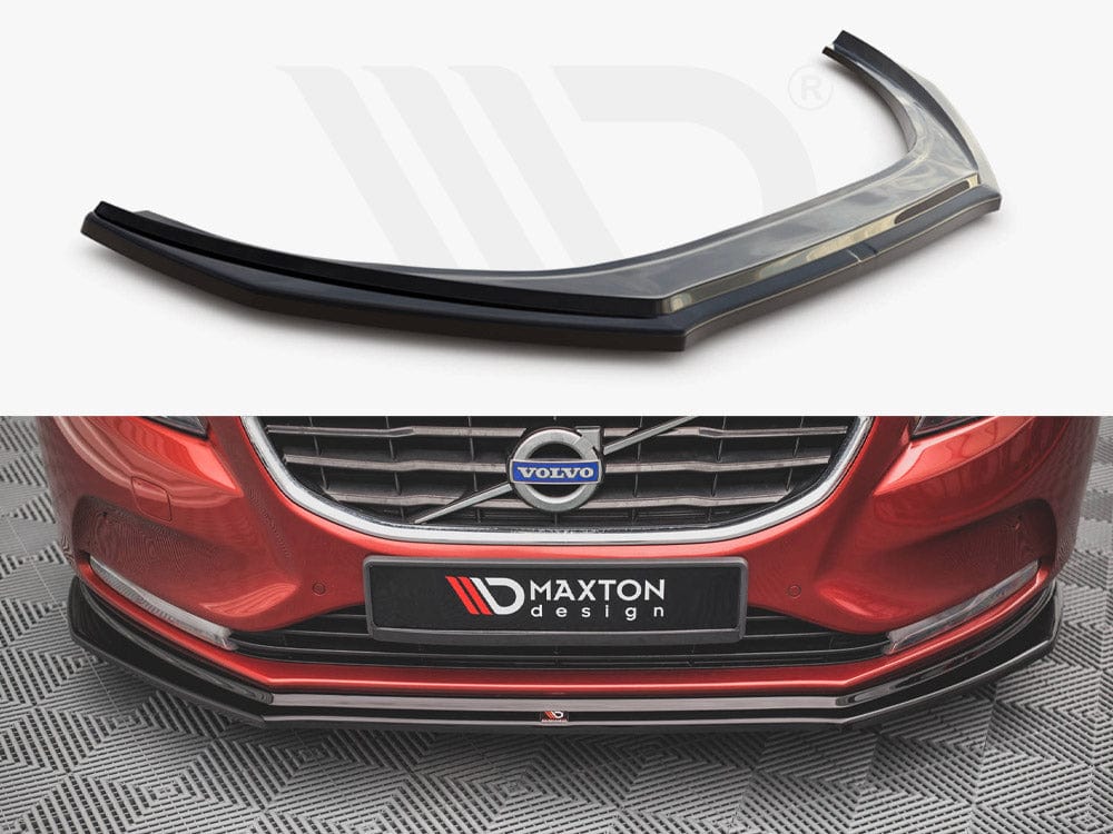 Maxton Design VO-V40-2-FD1T Front Splitter Volvo V40 (2012-2019) | ML Performance UK Car Parts