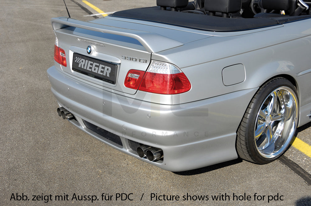 Rieger 00050232 BMW 3 Series E46 Rear Bumper 3 | ML Performance UK Car Parts