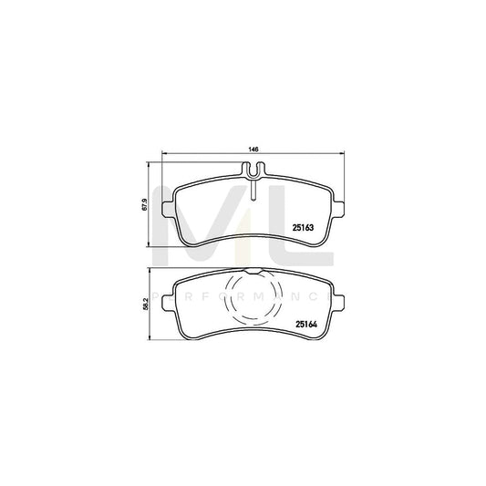 Brembo P 50 130 Brake Pad Set Prepared For Wear Indicator, With Brake Caliper Screws | ML Performance Car Parts