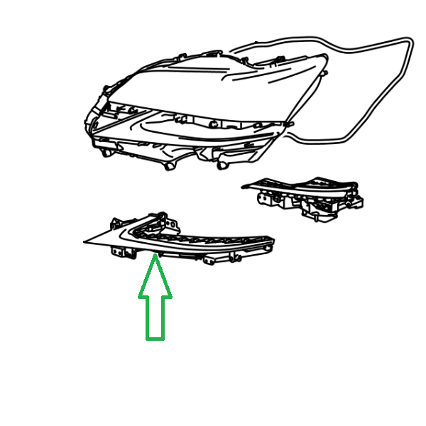 Genuine Lexus 8116A-30K60 GS-F N/S Clearance Lamp