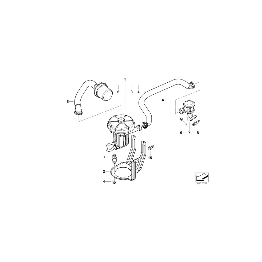 Genuine BMW 11727519650 E65 E66 Suction Pipe (Inc. 730i & 730Li) | ML Performance UK Car Parts