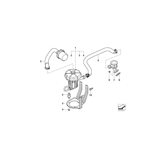 Genuine BMW 11727519650 E65 E66 Suction Pipe (Inc. 730i & 730Li) | ML Performance UK Car Parts