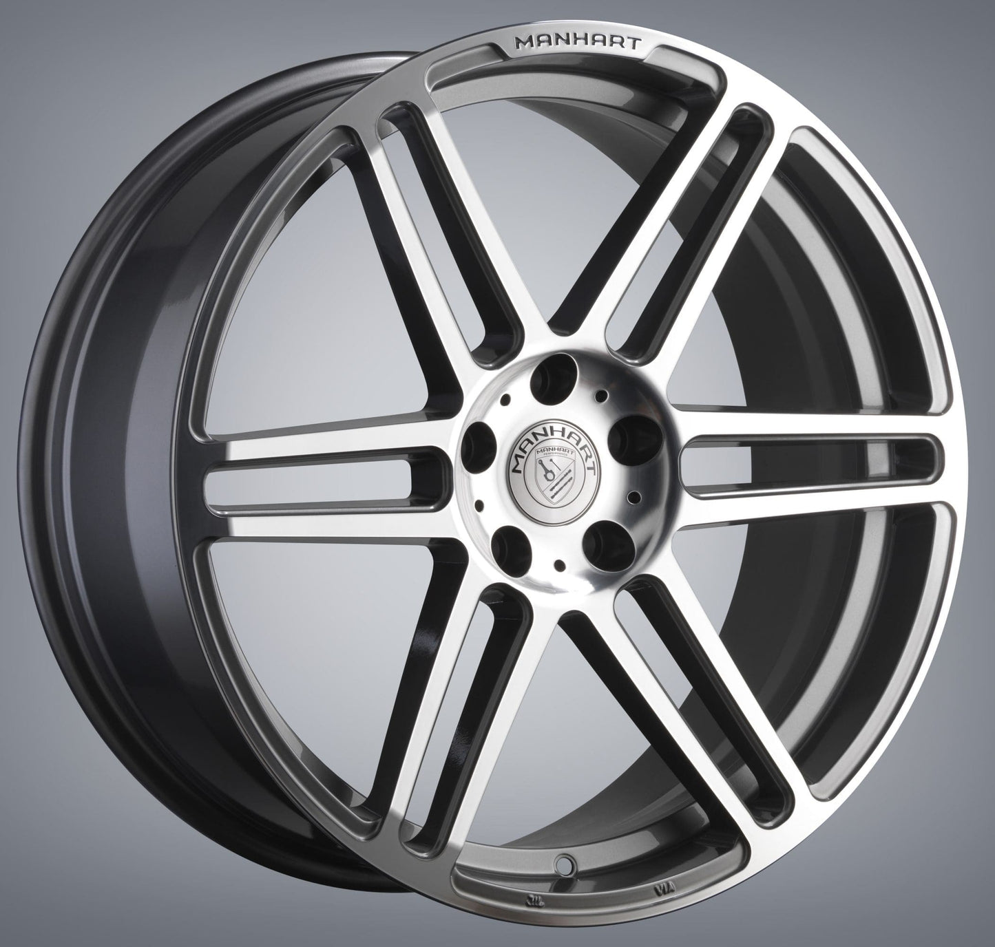 MANHART CONCAVE ONE RIM SET FOR BMW 4 SERIES  GUNMETAL GRAY / DIAMOND POLISHED