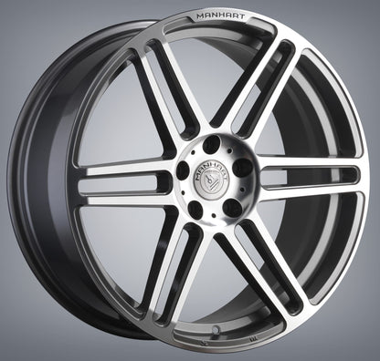 MANHART CONCAVE ONE RIM SET FOR BMW 4 SERIES  GUNMETAL GRAY / DIAMOND POLISHED