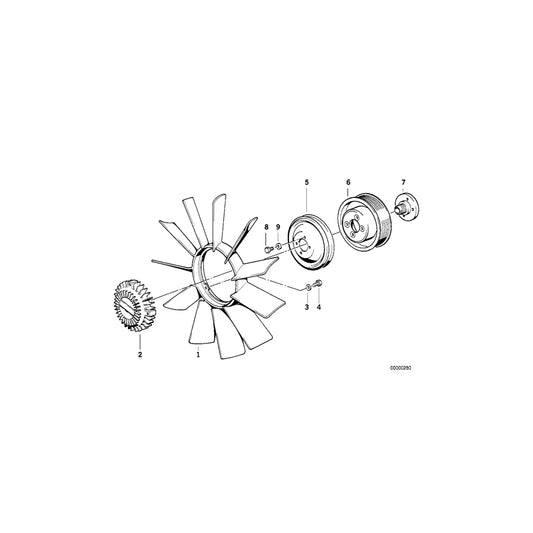 Genuine BMW 11511709775 E30 E34 Pulley (Inc. 518i, 316i & 318i) | ML Performance UK Car Parts