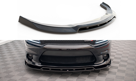 Maxton Design DO-CH-2-SRT-FD1T+FD1RT Front Splitter V.1 Dodge Charger SRT MK7 Facelift | ML Performance UK Car Parts