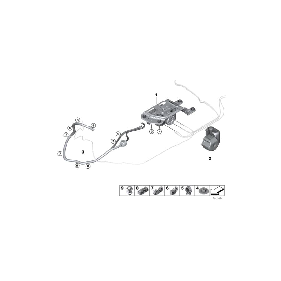 Genuine BMW 37206884850 G06 G05 G07 Spacer, 3-Piece (Inc. X6 40iX, X5 M50iX & X5 25dX) | ML Performance UK Car Parts