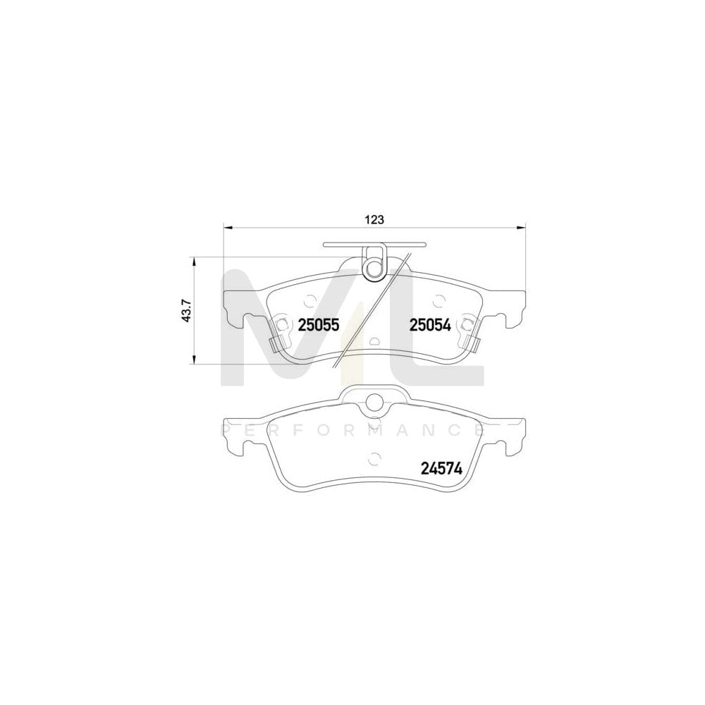 Hella 8DB 355 020-501 Brake Pad Set For Honda Civic With Acoustic Wear Warning | ML Performance Car Parts