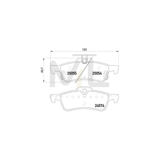 Hella 8DB 355 020-501 Brake Pad Set For Honda Civic With Acoustic Wear Warning | ML Performance Car Parts