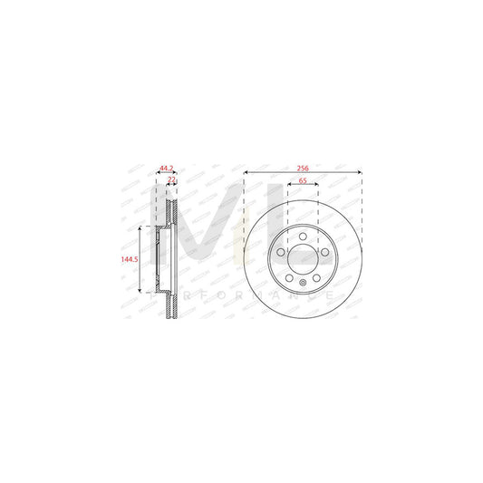FERODO DDF2663C Brake Disc Vented, Coated | ML Performance Car Parts
