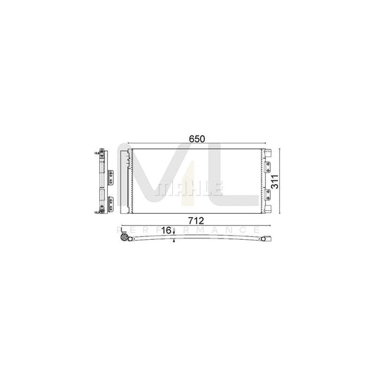 MAHLE ORIGINAL AC 640 000S Air conditioning condenser for LAND ROVER FREELANDER with dryer | ML Performance Car Parts
