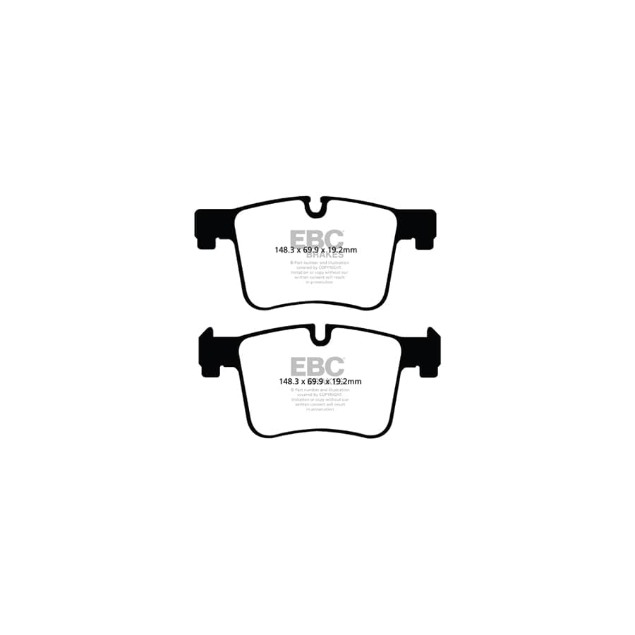 EBC PDKF307 BMW F25 F26 Ultimax Front Brake Pad & Plain Disc Kit - TRW Caliper 2 | ML Performance UK Car Parts