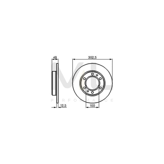 BOSCH 0 986 478 304 Brake Disc Solid, Oiled | ML Performance Car Parts
