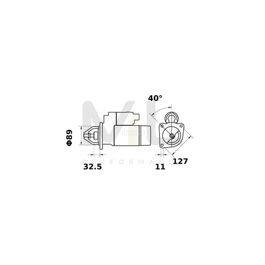 MAHLE ORIGINAL MS 252 Starter motor 12V 2,0kW, Teeth Quant.: 9 | ML Performance Car Parts