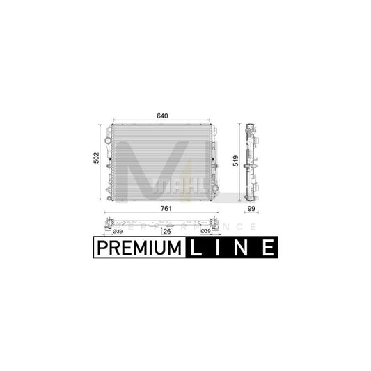 MAHLE ORIGINAL CR 2604 000P Engine radiator Brazed cooling fins, Aluminium | ML Performance Car Parts