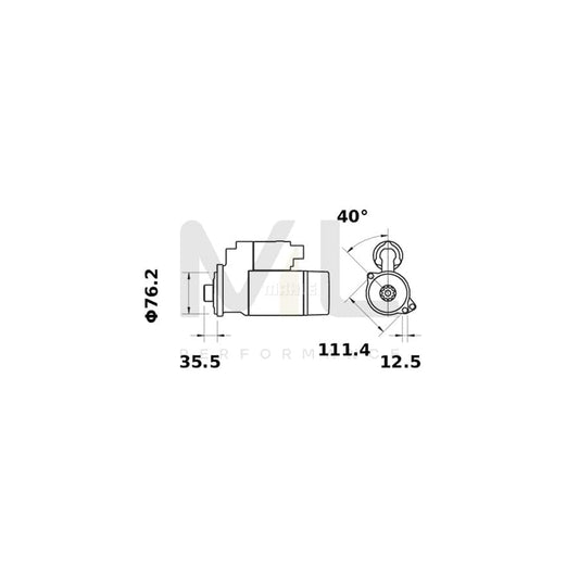 MAHLE ORIGINAL MS 48 Starter motor 12V 2,0kW, Teeth Quant.: 9 | ML Performance Car Parts