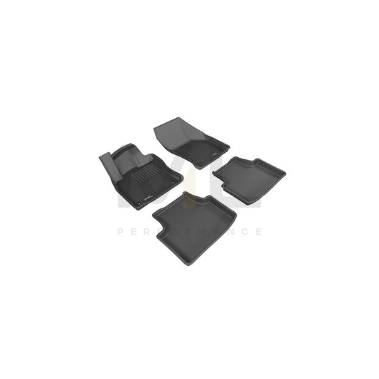 3D L1SK00801509 Floor mat set for SKODA OCTAVIA Elastomer, Front, Rear, Quantity: 4, Black | ML Performance Car Parts