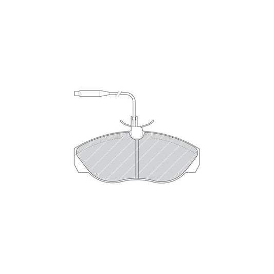 Ferodo Fsl1599 Brake Pad Set For Peugeot 206 Fuse Technology Not Prepared For Wear Indicator With Brake Caliper Screws With Piston Clip