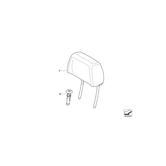 Genuine BMW 52109179172 E81 E87 E88 Head Rest Cloth CRANBERRYROT (Inc. 116i 2.0, 116i 1.6 & 116d) | ML Performance UK Car Parts
