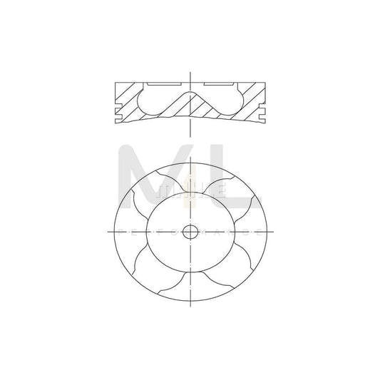 MAHLE ORIGINAL 010 16 02 Piston 82,6 mm, with cooling duct, with piston ring carrier | ML Performance Car Parts