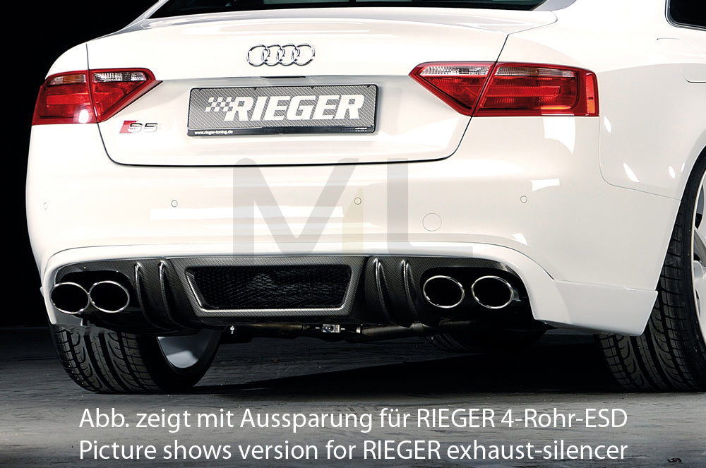 Rieger 00099895 Audi B8 B81 S5 Rear Diffuser 1 | ML Performance UK Car Parts