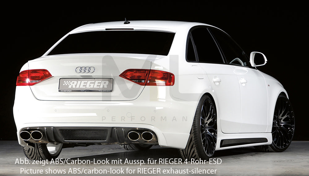 Rieger 00055507 Audi B8 B81 A4 Rear Diffuser 2 | ML Performance UK Car Parts