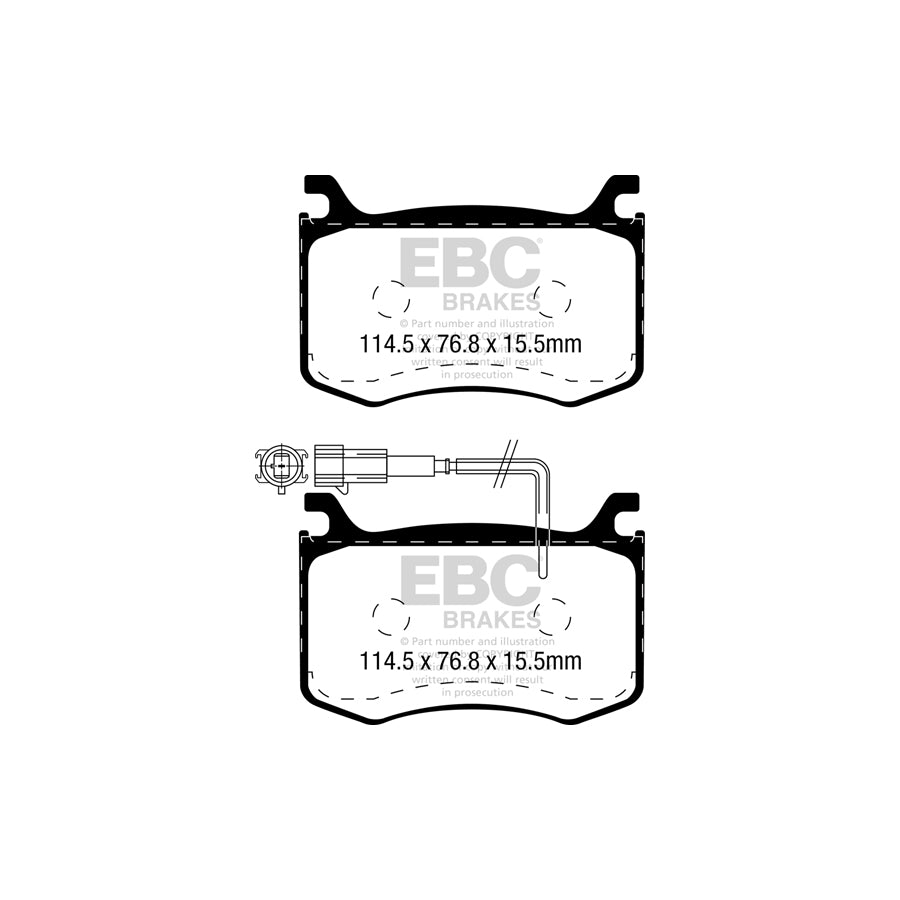 EBC DPX2392 Alfa Romeo Giulia (952) Ultimax Front Brake Pads - ATE Caliper 2 | ML Performance UK Car Parts