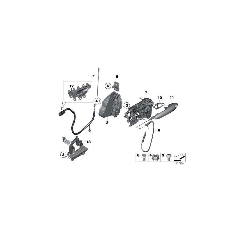 Genuine BMW 51217197797 Left Operating Rod (Inc. 550iX 4.4, 550iX 4.0 & 550i) | ML Performance UK