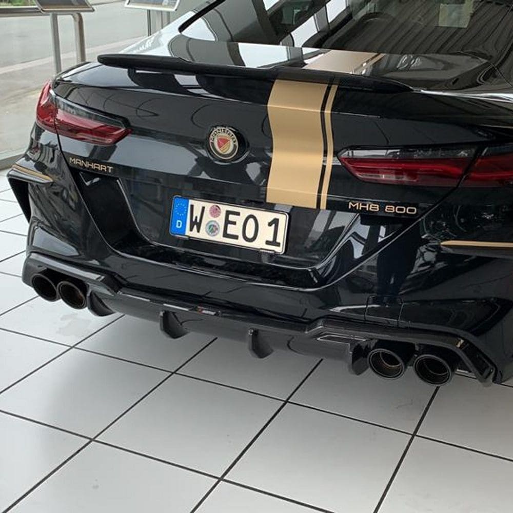 MANHART MH2F92521124G CARBON REAR DIFFUSER BY AKRAPOVIC (GLOSS) FOR BMW F9X M8 (COMPETITION)