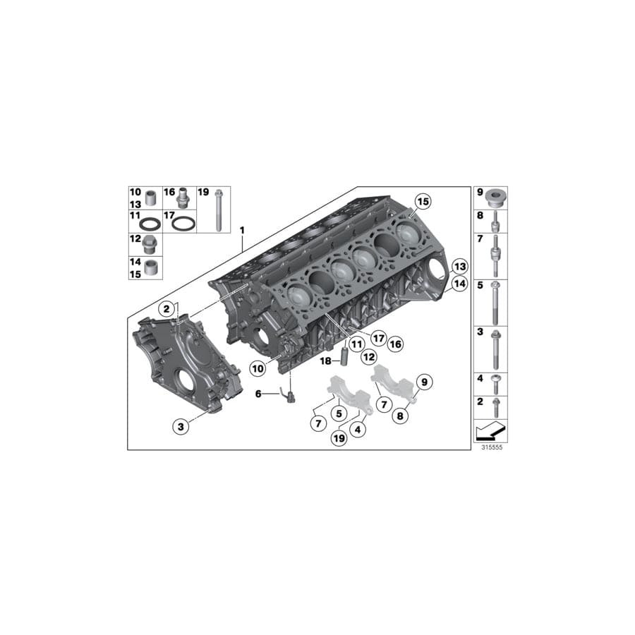 Genuine BMW 11117584776 F03 F01 F02 Connector (Inc. Ghost, 760i & Ghost EWB) | ML Performance UK Car Parts