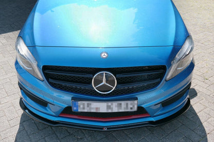 Maxton Design ME-A-176-AMGLINE-FD1T Front Splitter Mercedes Benz A-Class W176 AMG-Line (Pre-Facelift) | ML Performance UK Car Parts