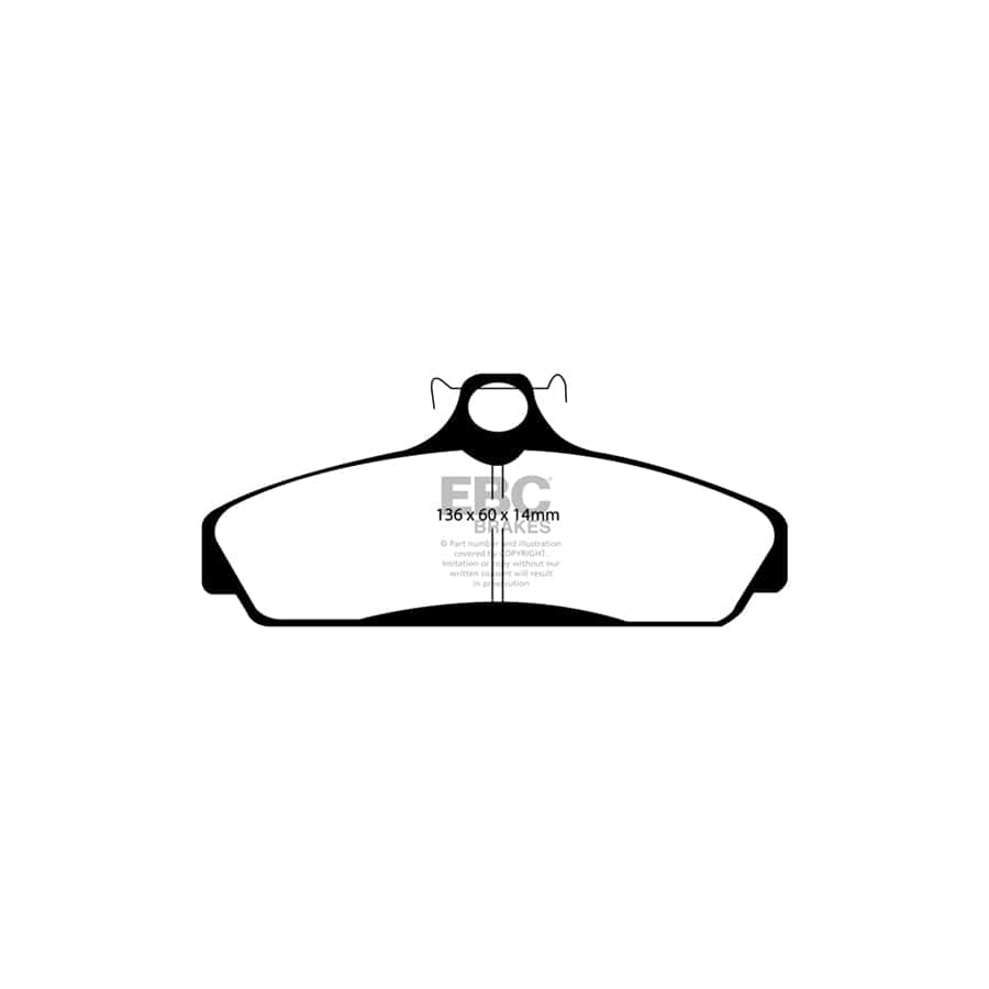 EBC PD03KF300 Chevrolet Corvette C4 Yellowstuff Front Brake Pad & Plain Disc Kit 2 | ML Performance UK Car Parts