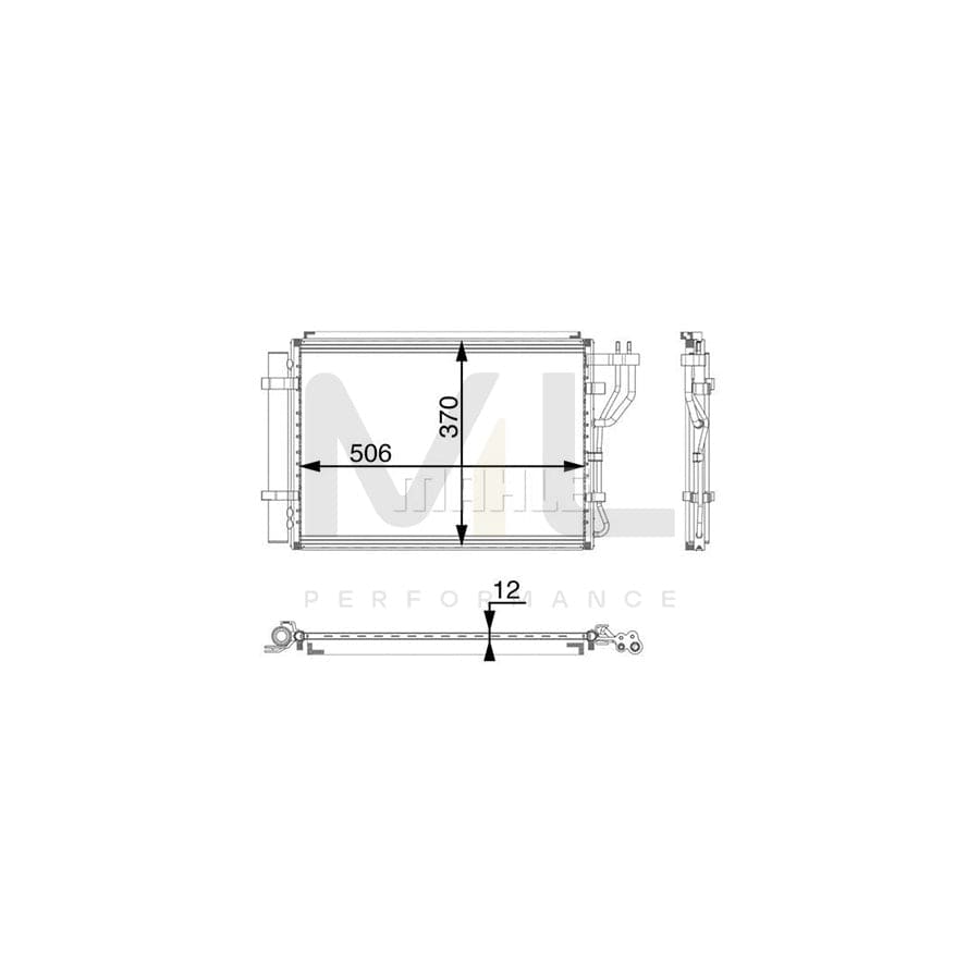 MAHLE ORIGINAL AC 48 000P Air conditioning condenser with dryer | ML Performance Car Parts