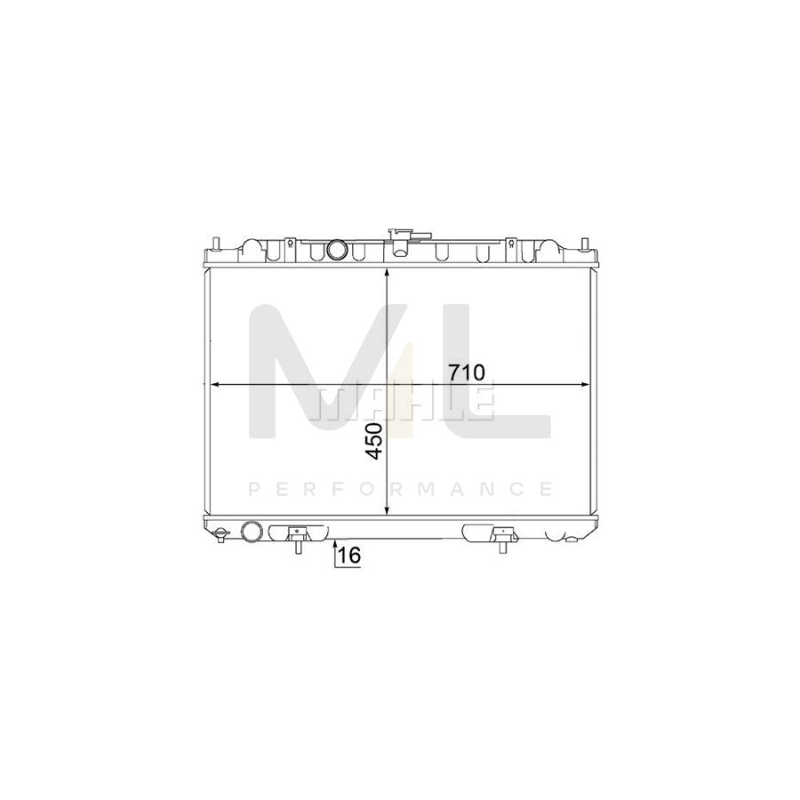 MAHLE ORIGINAL CR 1490 000S Engine radiator for NISSAN X-Trail (T30) Brazed cooling fins, Manual Transmission | ML Performance Car Parts