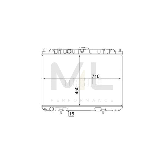 MAHLE ORIGINAL CR 1490 000S Engine radiator for NISSAN X-Trail (T30) Brazed cooling fins, Manual Transmission | ML Performance Car Parts