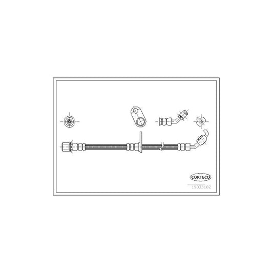 Corteco 19033102 Brake Hose For Toyota Rav4 Ii Off-Road (Xa20) | ML Performance UK