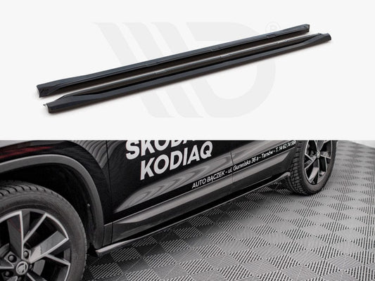 Maxton Design SK-KO-1F-SD1T Side Skirts Diffusers Skoda Kodiaq MK1 Facelift (2021-) | ML Performance UK Car Parts