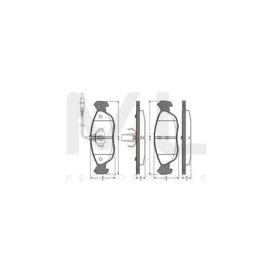 Bosch 0986Tb2025 Brake Pad Set Incl. Wear Warning Contact, With Accessories  | ML Performance Car Parts