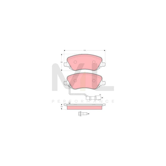 TRW Gdb1489 Brake Pad Set For Lancia Thesis (841) Incl. Wear Warning Contact | ML Performance Car Parts