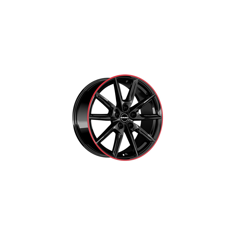 Borbet LX19 8x19 ET50 LX19 80950112566,5BGRR Black Glossy Rim Red Wheel | ML Performance UK Car Parts