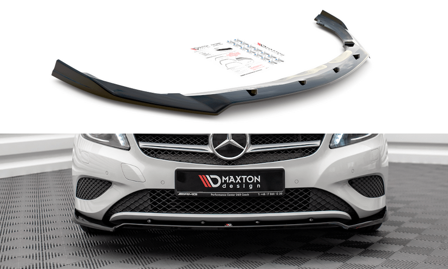 Maxton Design ME-A-176-FD2T Front Splitter V.2 Mercedes Benz A-Class W176 | ML Performance UK Car Parts