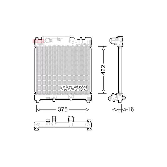 Denso DRM50056 Drm50056 Engine Radiator For Toyota Iq (Aj10) | ML Performance UK