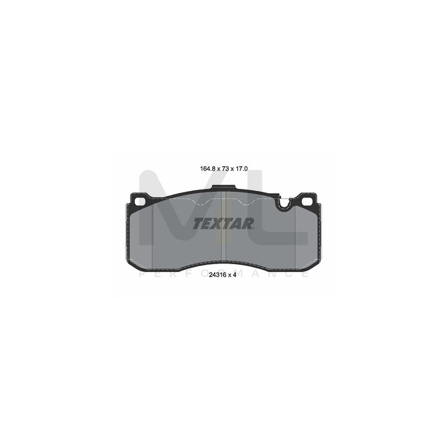 TEXTAR 2431601 Brake pad set prepared for wear indicator | ML Performance Car Parts