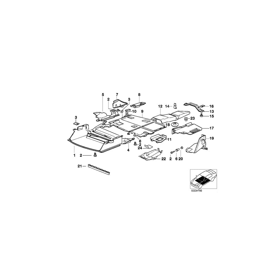 Genuine BMW 51718135388 E36 Engine Compartment Screening (Inc.  & 325td) | ML Performance UK Car Parts