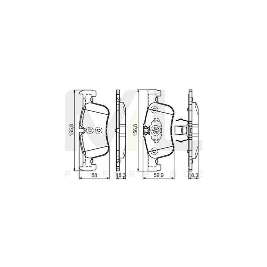 Bosch 0986Tb3157 Brake Pad Set  | ML Performance Car Parts