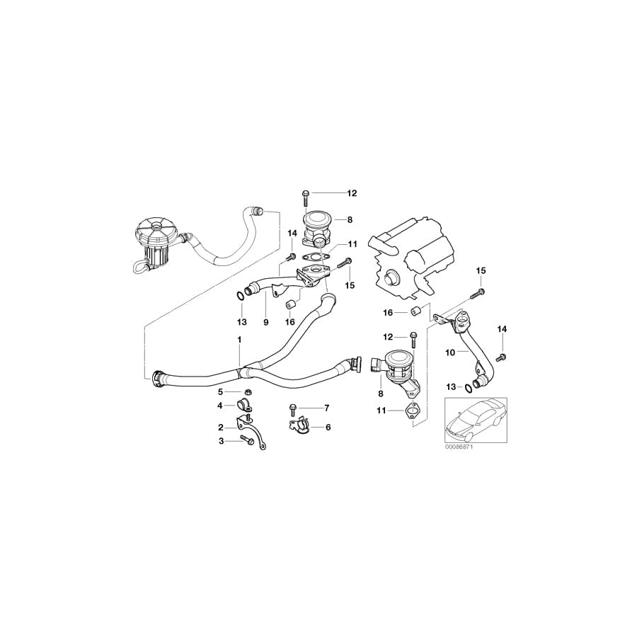 Genuine BMW 11727541418 E64 E60 E66 Air Intake Tube ZYL 1-4 (Inc. 745i, 745Li & 735Li) | ML Performance UK Car Parts