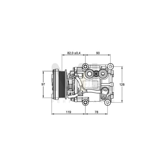 MAHLE ORIGINAL ACP 22 000P Compressor, air conditioning PAG 46, Refrigerant: R 134a, with seal ring | ML Performance Car Parts